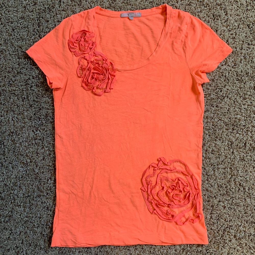 J Crew Neon Embellished Vintage Tee size Small